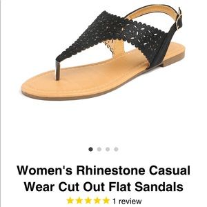 New size 11 Lazer cut sandles with scalloped edges.